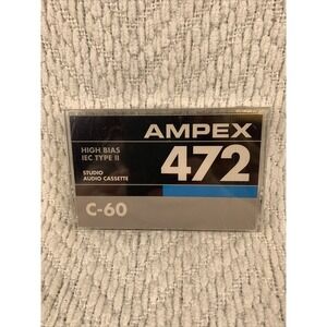 Vintage Audio Cassette AMPEX 472 C-60 * Rare From‎ USA Brand New * Sealed